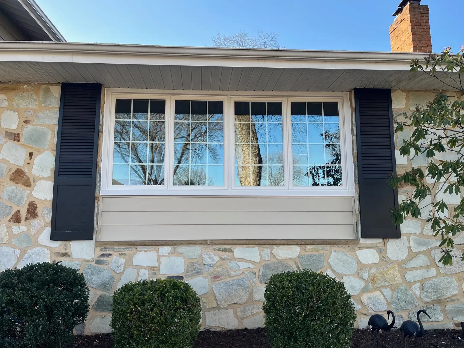 Window with Stone tiles on home